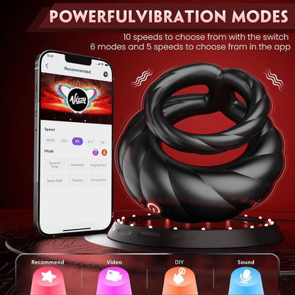 💥2025 New Wishful Ring Cock Ring-5 in 1 Couple Toy Penis Ring