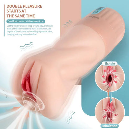 Beate - 5 Sucking & 10 Vibrating Vagina Masturbation Cup
