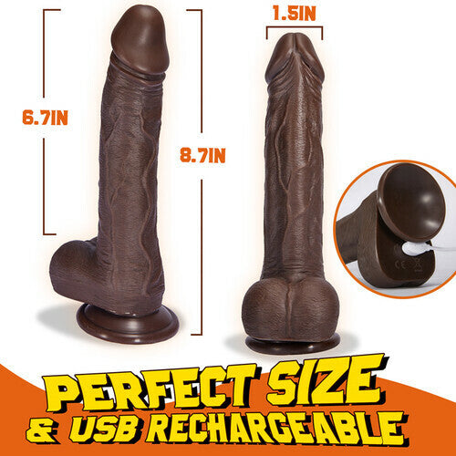 3IN1 Wireless Thrusting Vibrating Rotating Stimulation Dildo