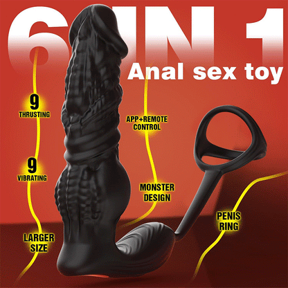 Buyging™ Larger Size APP&Remote Control 9 Thrusting 9 Vibrating Prostate Massager